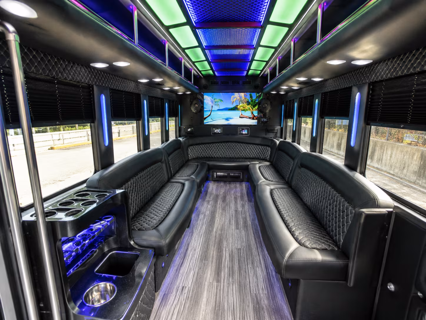 taylorsville 18 passenger party bus inside