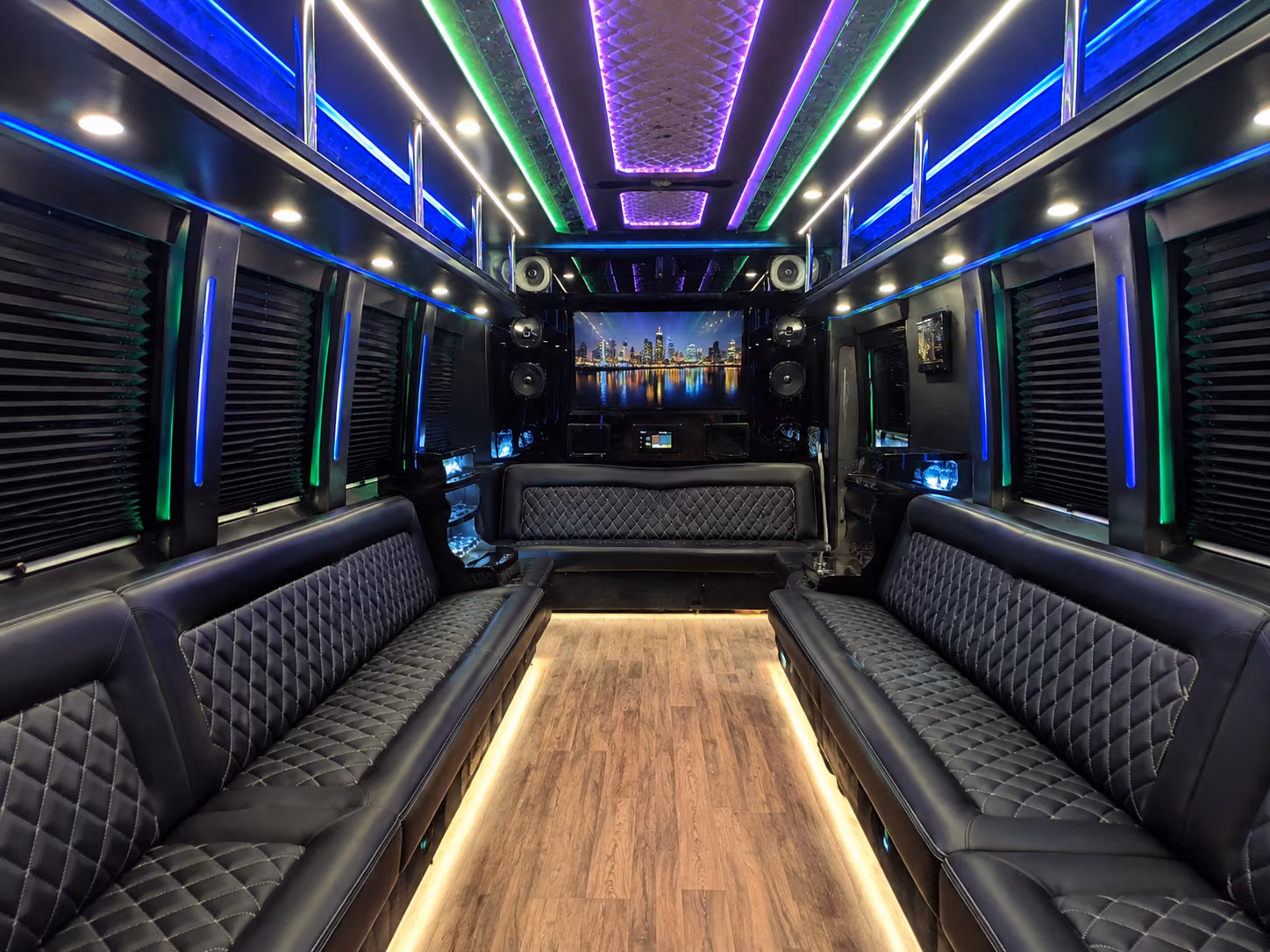 taylorsville 25 passenger party bus interior