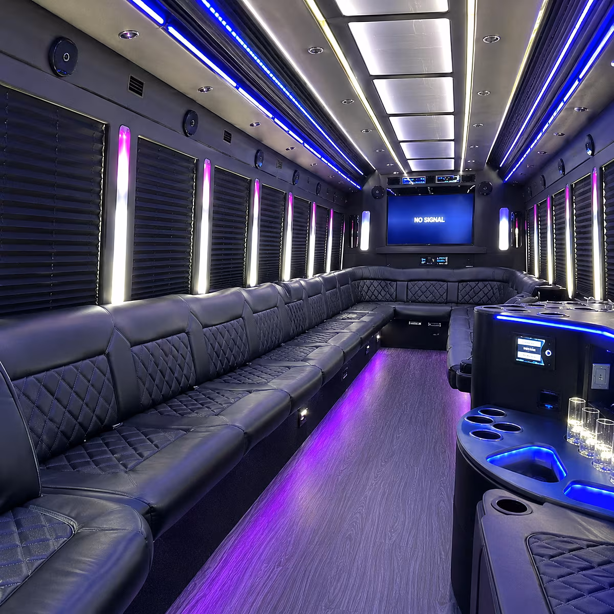 taylorsville 30 passenger party bus inside